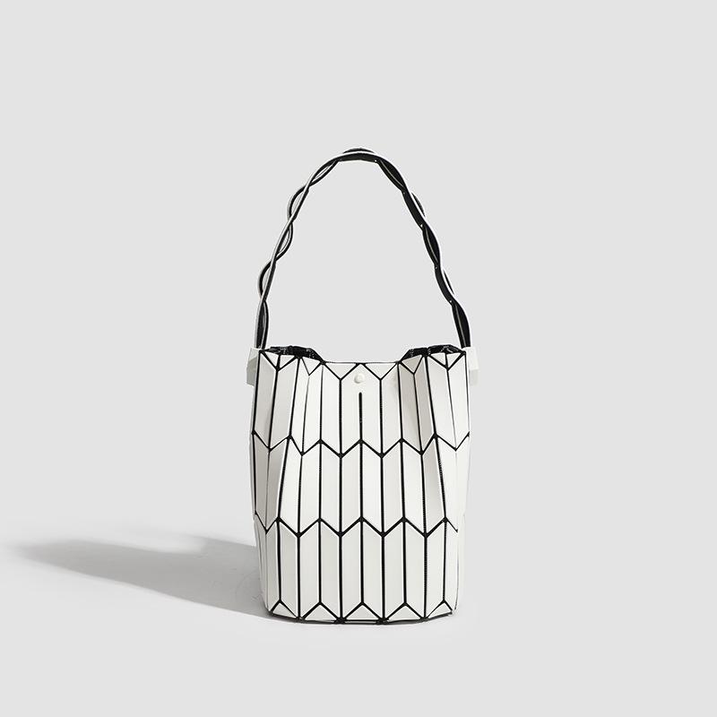 

2024 Сумка-тоут в японском стиле с цветными блоками - Маленькая сумка-ведро под мышкой