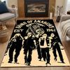 1PC Biker gang with skull emblem Carpet for Living Room Bedroom Sofa Home Decor Rus Non-slip Floor Mat Luxury Gift