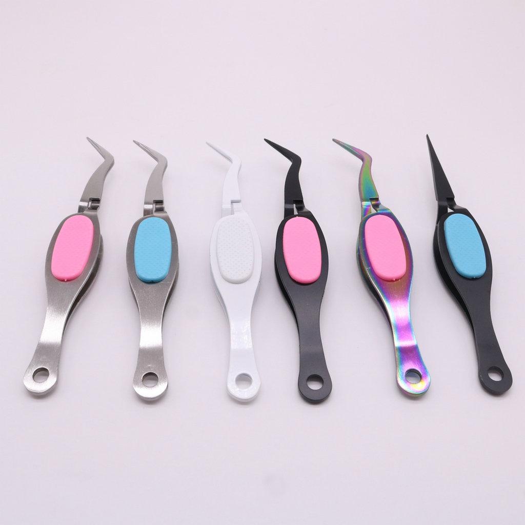 Stainless Steel Reverse Tweezers for Nail Art, Gel Polish, Crystal Nails, and DIY Extensions