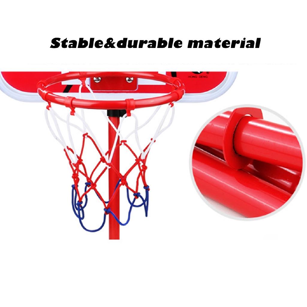 1.5m Height Backboard Basket Ball 72-150cm New Red Basketball Hoop+Basketball+Pump Adjustable Kids Mimi Basketball Hoop Rim Net Set