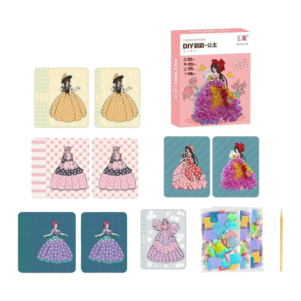 DIY Princess Dress Up Activity Book for Making Clothes Art Fashion Sticker Girls Toys