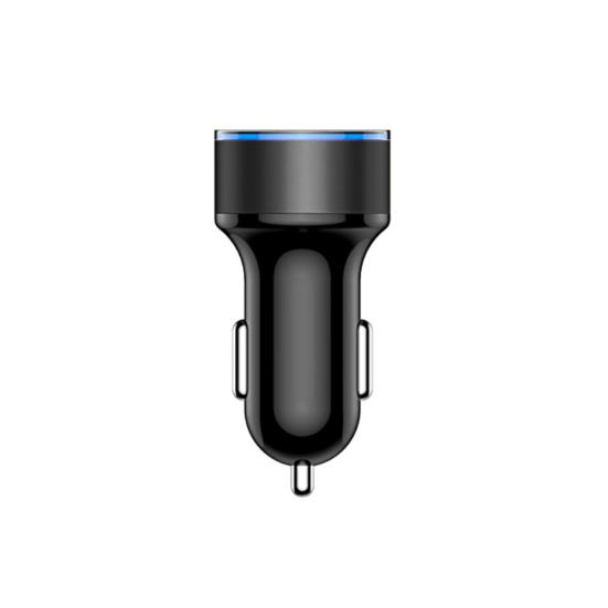 

5 В/3,1 А, подвійний порт USB, адаптер прикурювача, дисплей напруги, автомобільний зарядний пристрій чорний