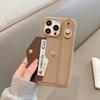 Wrist Strap Wallet Leather Case For iPhone 15 14 13 12 11 Pro Max Luxury Card Holder Protective Cover