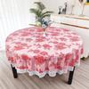Round Tablecloth Pvc Waterproof Oilproof Dustproof For Home Kitchen Dinner Party Use
