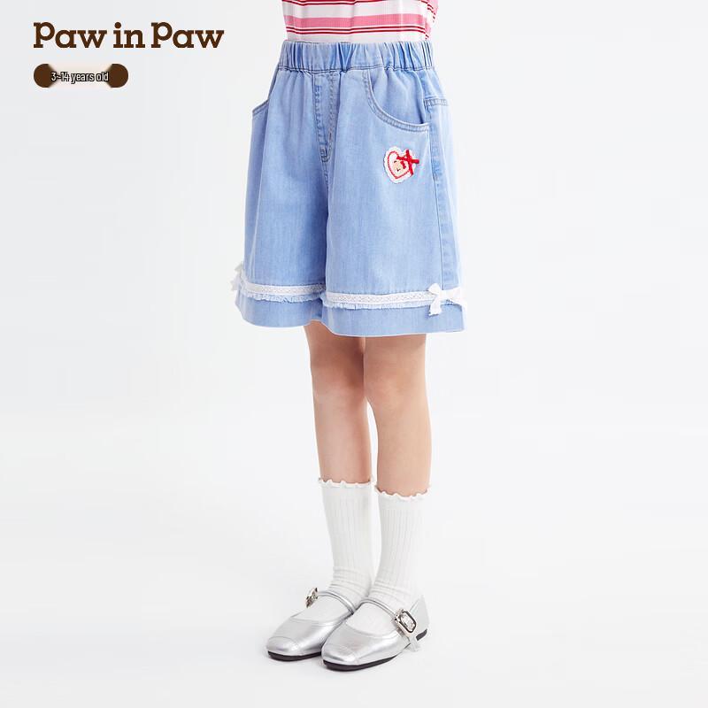 

PawinPaw Girls Cartoon Bear Loose Denim Shorts 110