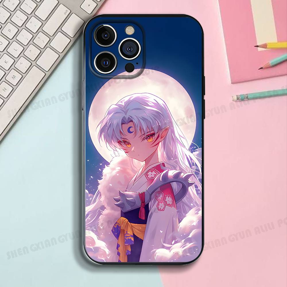 Kawaii S-Sesshomaru Silicone Soft Phone Case For IPhone17 16 15 14 13 12 11 Pro Max Plus X XR SE Cover