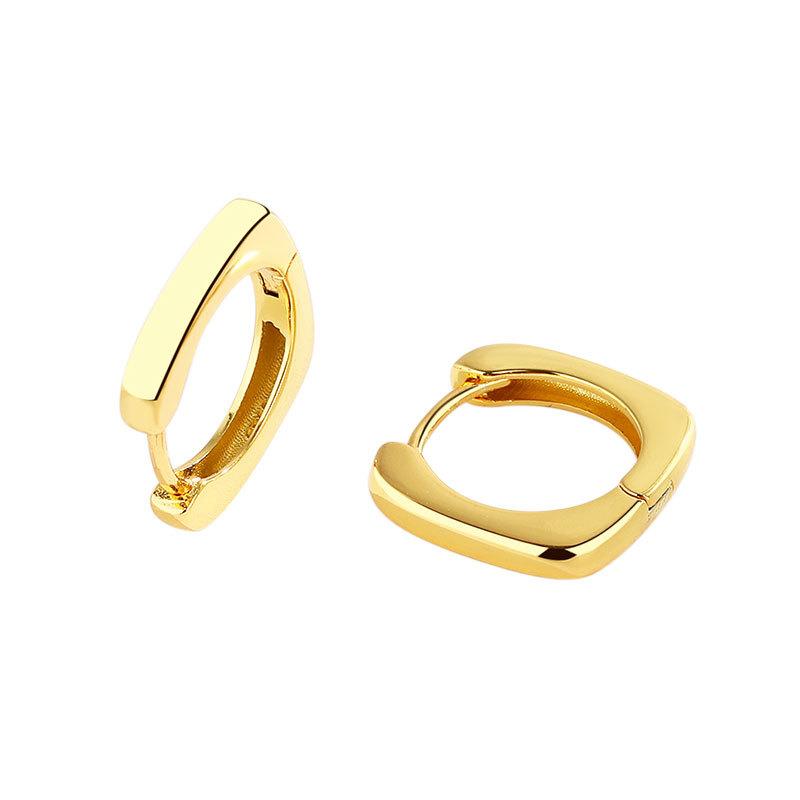 Minimalist Geometric Polygon Hoop Earrings For Women Chic Simple Fashion Ear Cuffs Elegant Jewelry