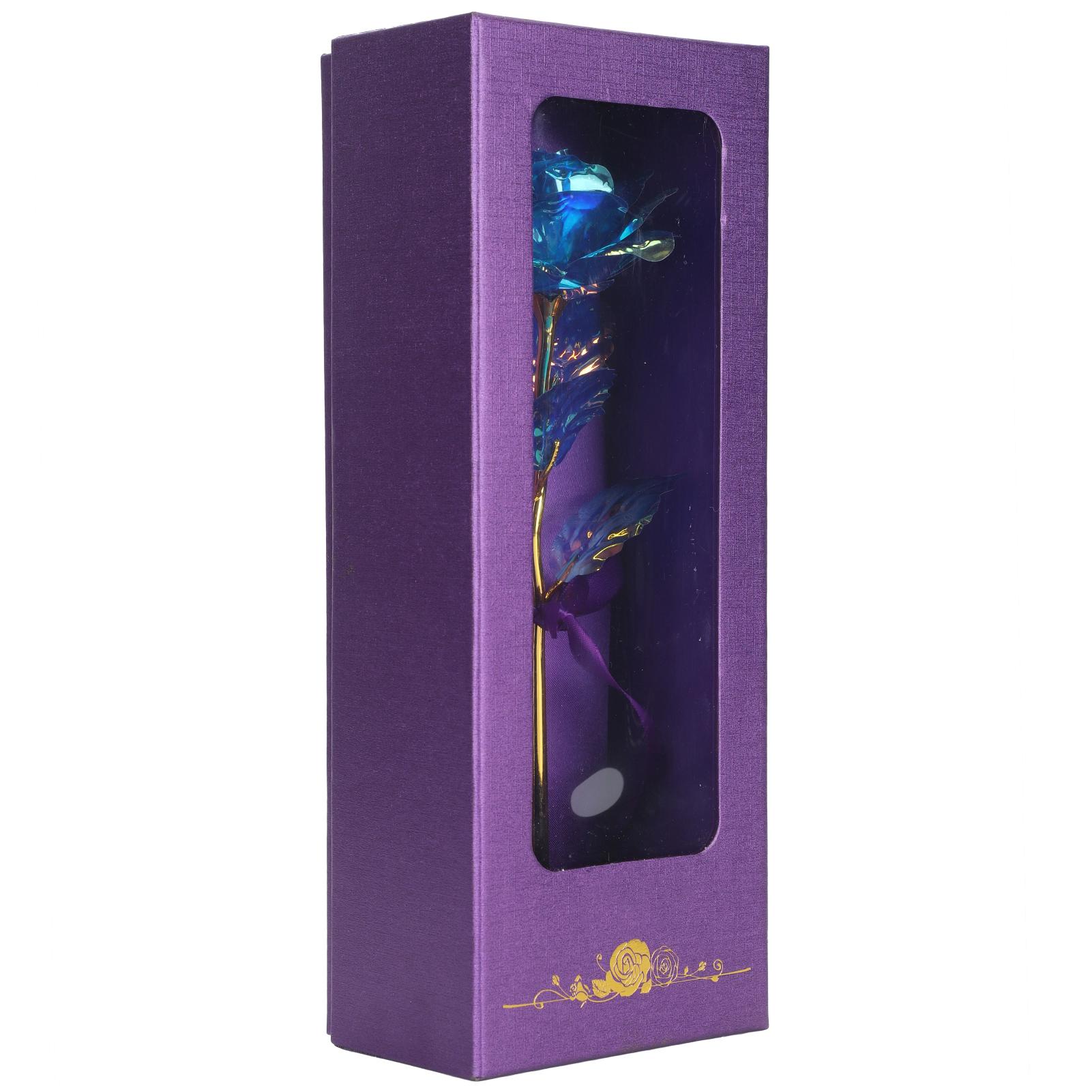 

Colorful Flower Transparent Flower with LoveShaped Display Stand Craft Collection Purple Packing Box Craft Collection синий