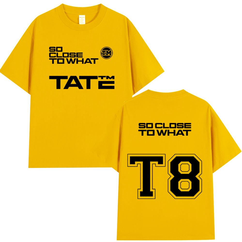 Tate McRae So Close To What T8 2025 Album T-shirt Men Women Clothes Cotton Short Sleeve T-shirts Summer Tee Shirt Tops Fans Gift