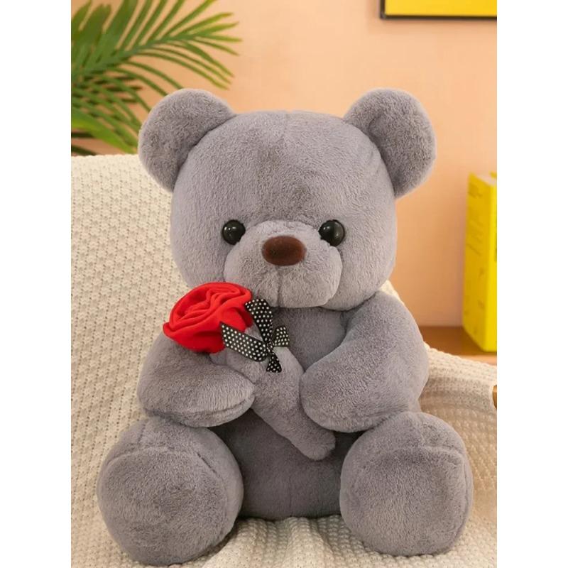 25-55CM  Valentine's Day roses teddy bear animal plush toys for girls teddy bear dolls for daily use
