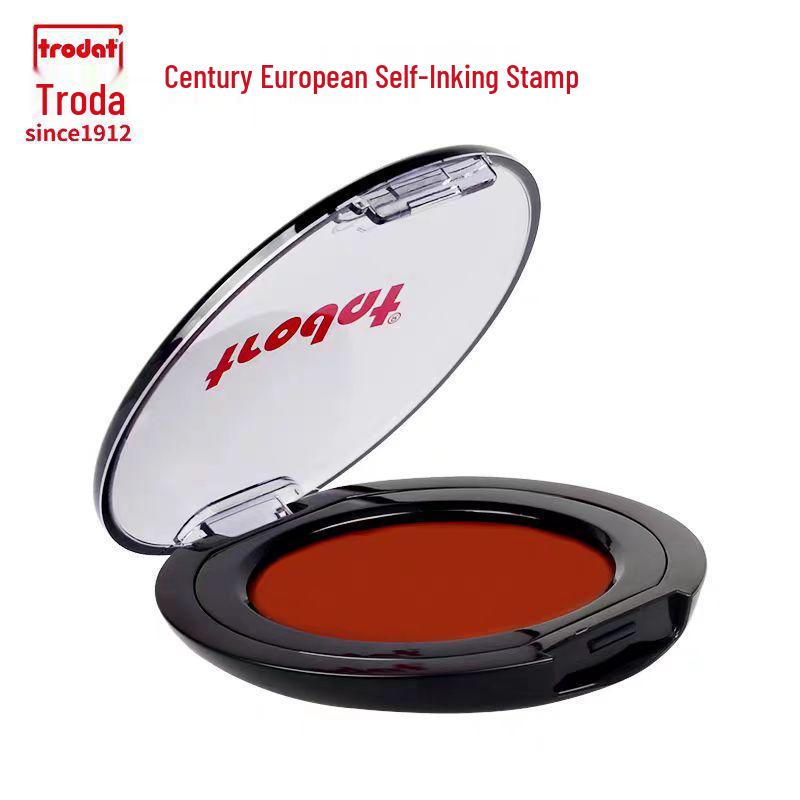 Zhuoda 9094 Quick-Dry Red & Black Fingerprint Stamp for Office & Finance
