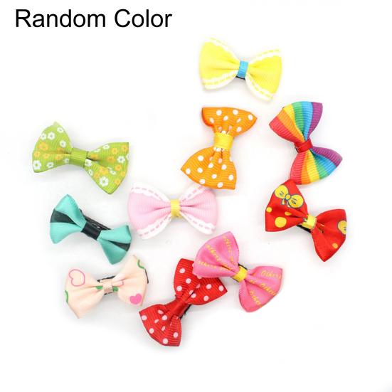 

Набор из 10 шт. разноцветных детских заколок для волос с цветами, горошком и бантами