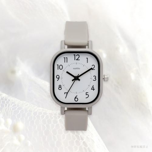 Fieldwork Women's Analog Watch with Silicone Strap, Rectangular, Burg Gray, YM121-2