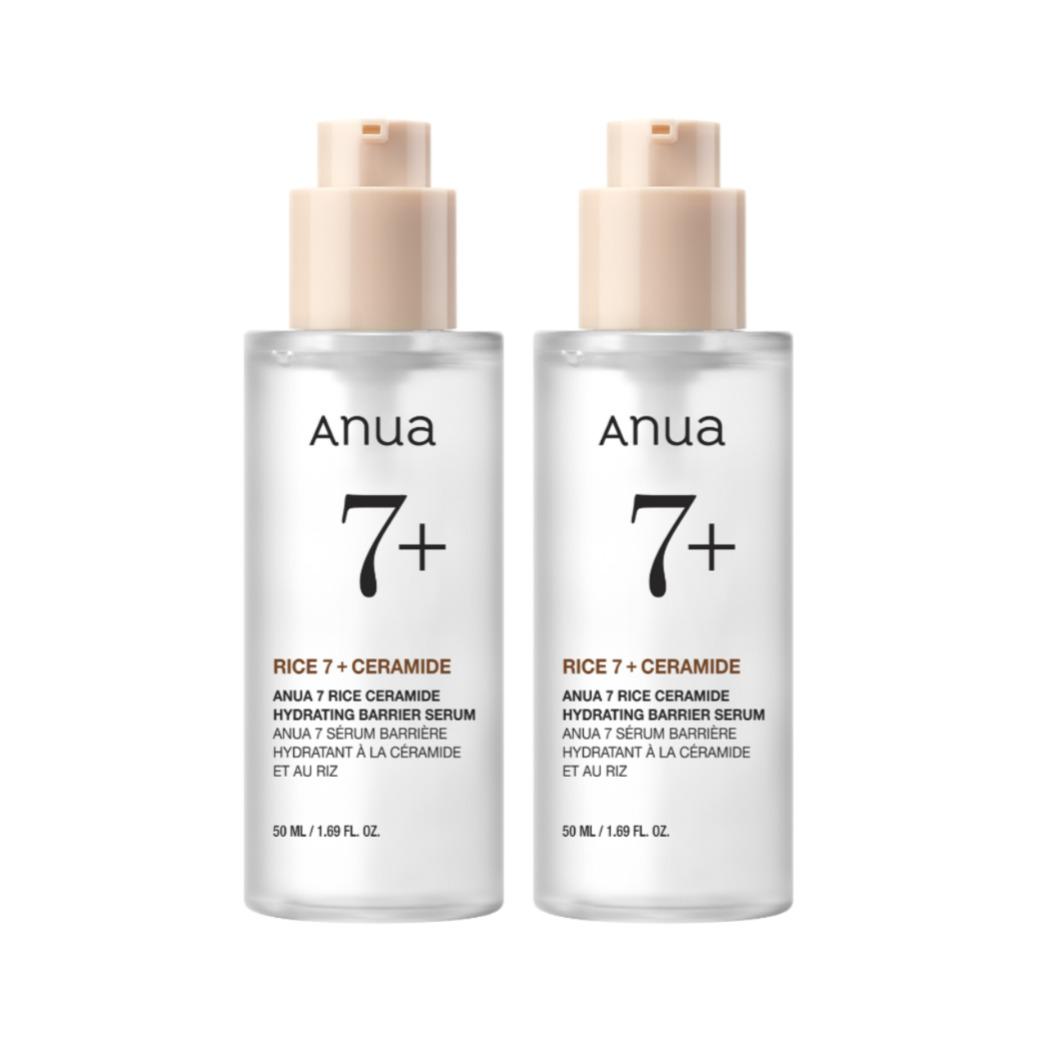 

[1+1] Anua 7 Rice Ceramide Hydrating Barrier Serum 50ml × 2 – Moisture Barrier Strengthening Serum Duo Set