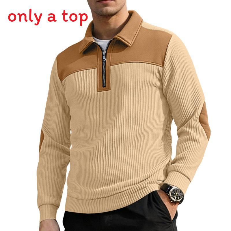 Mens Knitted Polo Shirt With Embroidery For Casual Office Winter Wear