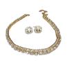 Vintage Crystal Necklace Retro Rhinestone Choker Necklace Necklace Earrings Set  Valentine's Day