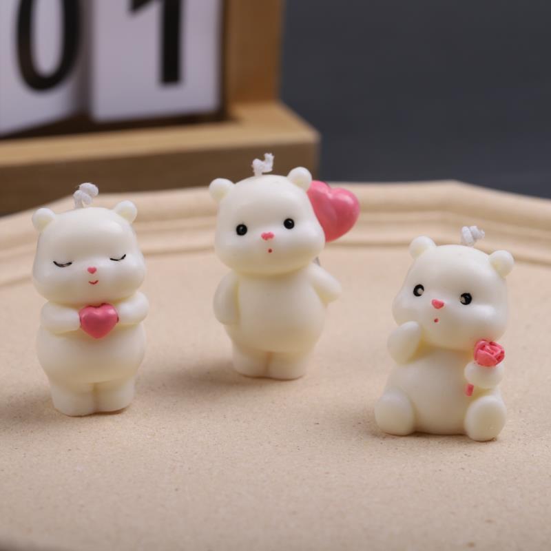 Cute Bear Silicone Mold Mini Bear Mold Candle Making Candle Aromatherapy Mold