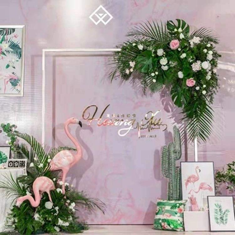 Golden Wrought Iron Wedding Arch Telescopic Stand for Stage Decoration