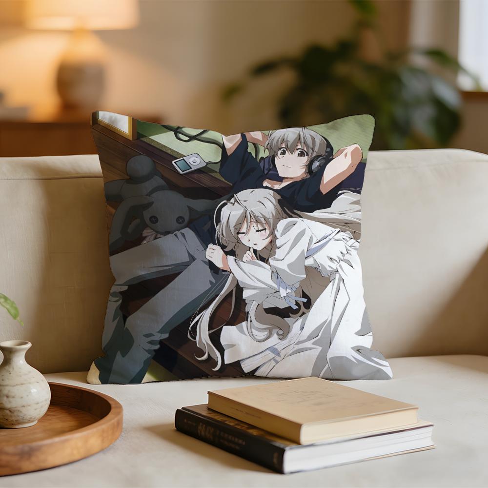 

Cartoon Kwaii YYosuga no Sora Anime Cushion Cover Short plush pillowcase for bed sofa carwashable 30x30cm