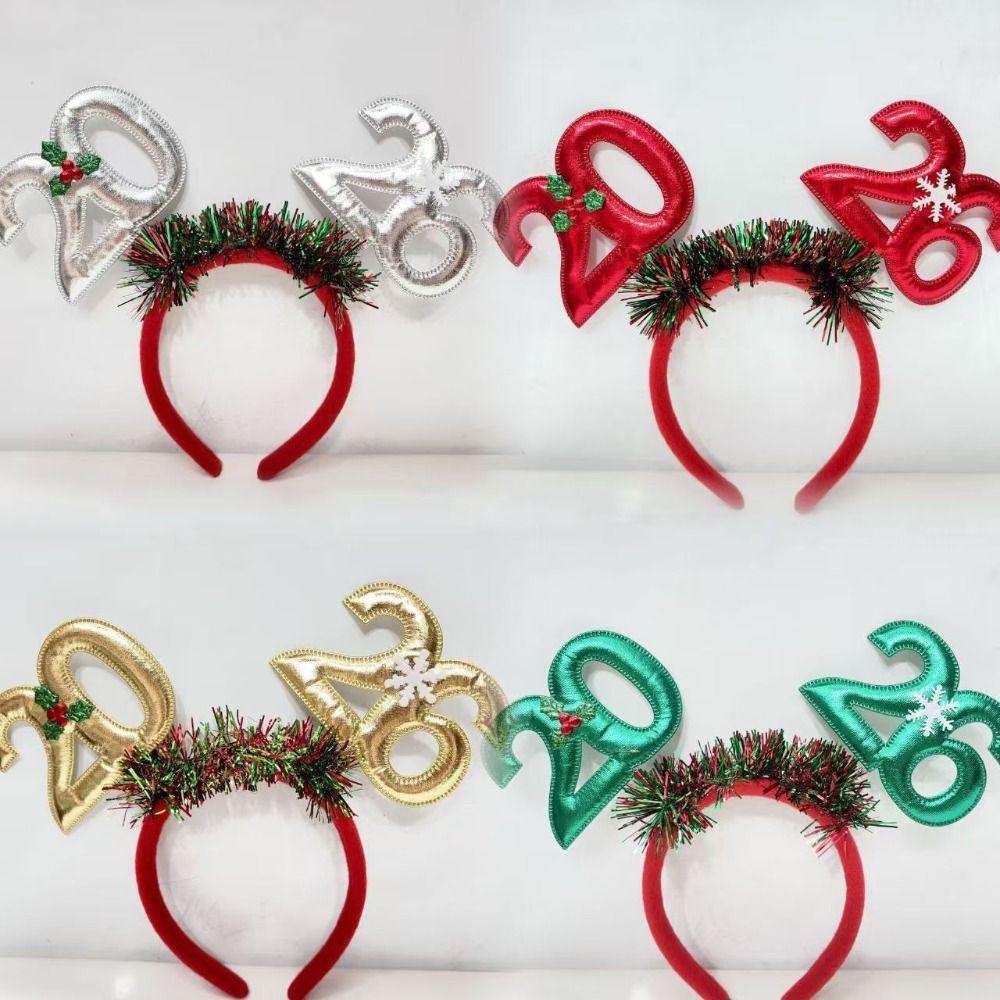 Sequin 2026 New Year Headbands Colorful Star Glitter Headwear Headpiece Comfortable Christmas Headband Christmas Party
