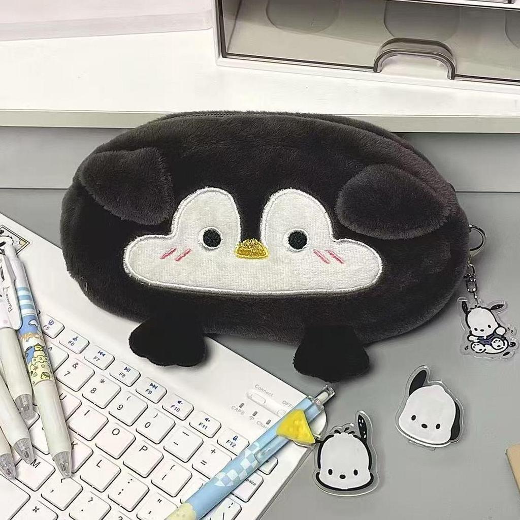 Little Otter Penguin Plush Pencil Case - Large Capacity, High-Value Storage for Female Students