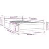 VidaXL Bed Frame with Drawers White 90x190 Cm Single 3103479