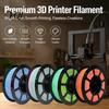 Easy To Use Filament Rainbow Gradient PLA 1.75mm, 1KG Spool for FDM Printer Supplies 3D Printers, Low Warpage Printinng Accessories