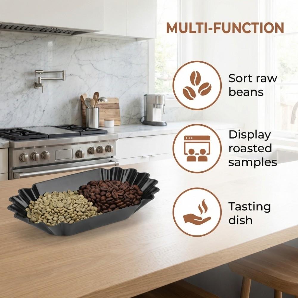 Food-grade PP Coffee Bean Tray Multi-purpose Smooth-surface Coffee Sample Plate Lightweight Stackable Coffee Display Plate