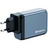 Verbatim Ładowarka Sieciowa Gan 100W3Xusb-C/Usb-A + Adapter Eu/Uk/Us Gnc-100 32202
