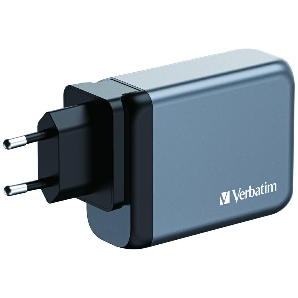 Verbatim Ładowarka Sieciowa Gan 100W3Xusb-C/Usb-A + Adapter Eu/Uk/Us Gnc-100 32202