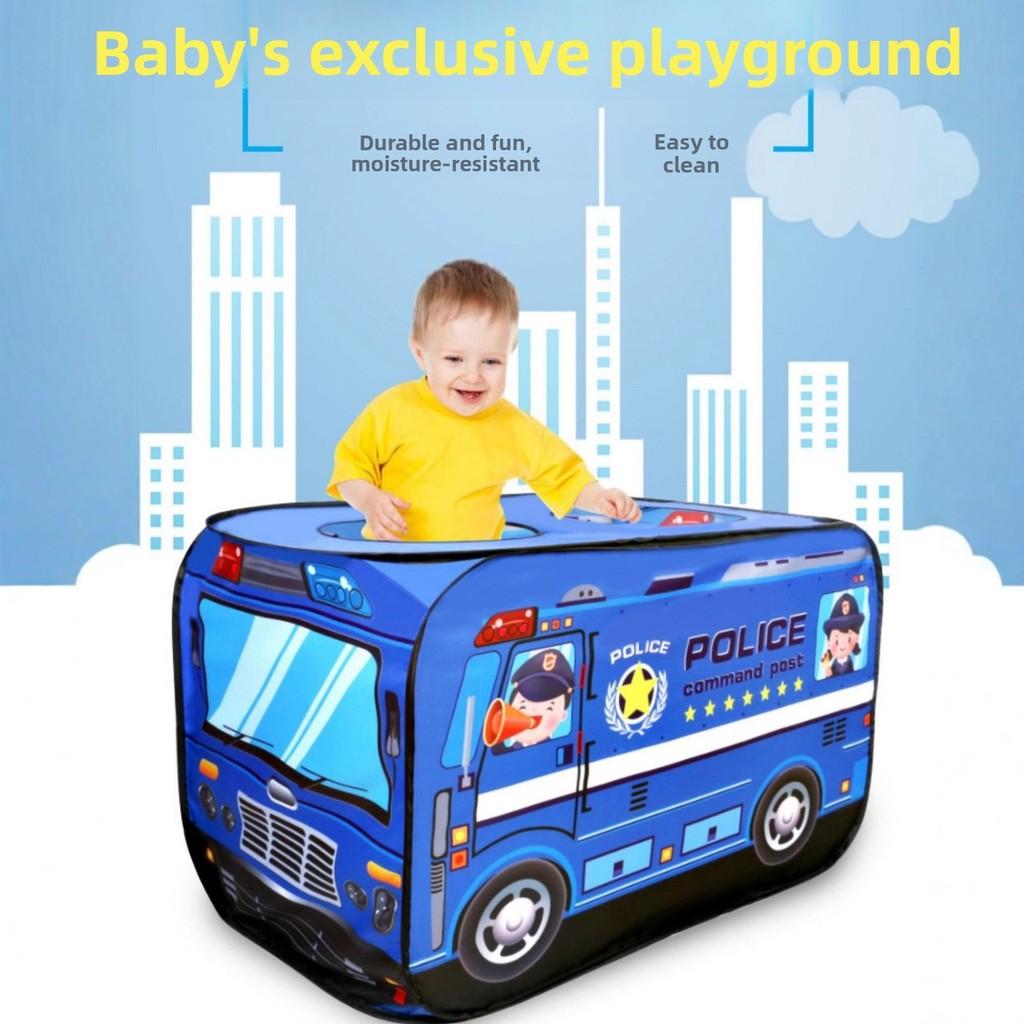 Ice Cream Car Foldable Play Tent With Ocean Ball Pool For Kids Indoor Fun
