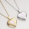 Metal Necklace with Heart Shaped Locket Pendant Adjustable Neckchain Ornament