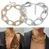 Exaggerated Long Chain Necklace Geometry Fashion Jewelry on The Neck Chunky Necklace  Gift