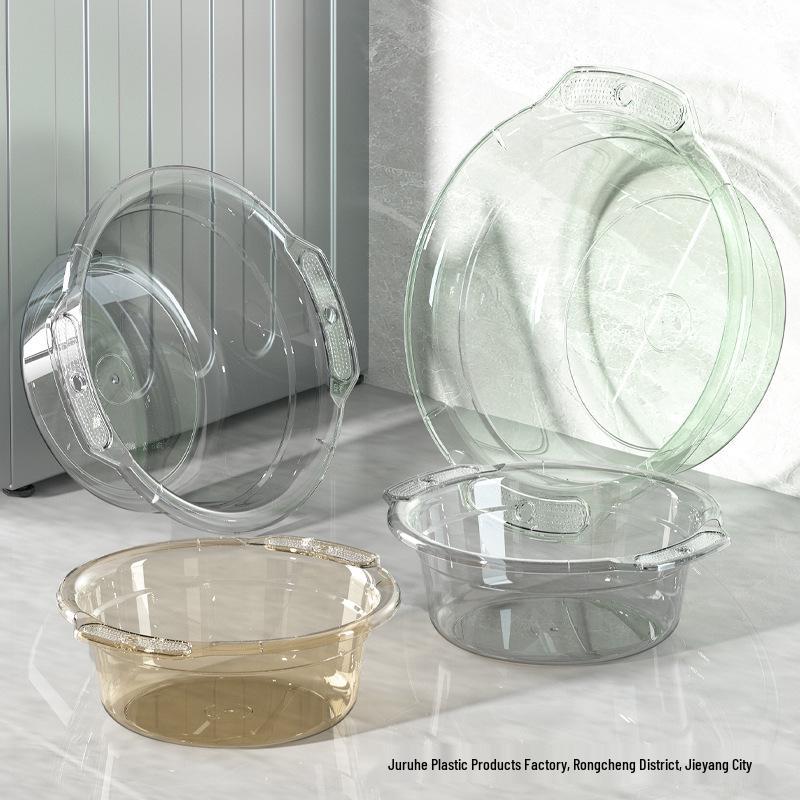 Transparent Multi-Use Basin: Washbasin, Laundry, Baby Face, Vegetable & Foot Wash Basin for Home & Dorm.