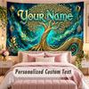 Tree of Life (207) Theme Wall Tapestry Customized With Name Text Personalized Hanging Tapestry For Bedroom Living Room Decor