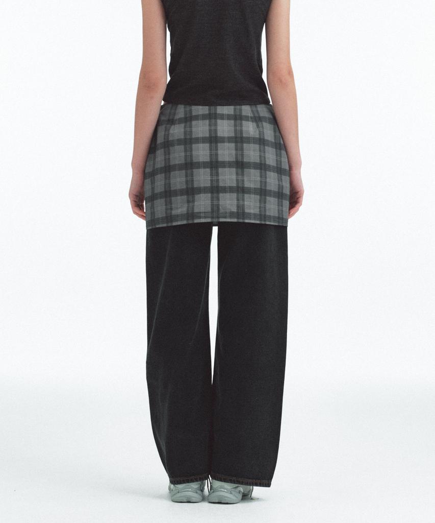 REST&RECREATION Rr Check Mini Skirt - Charcoal
