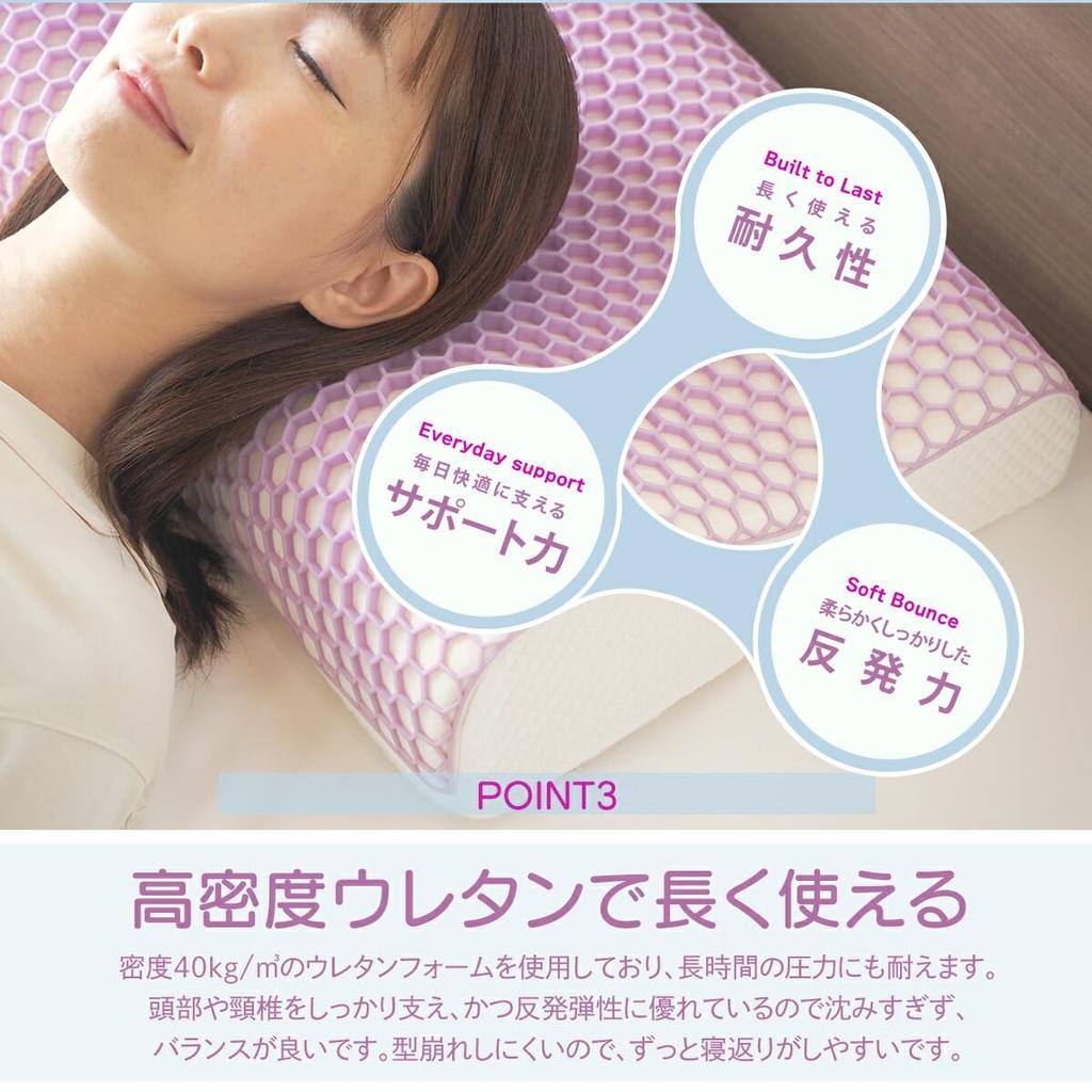 [Bed and Mattress] Jupita TPE and Molded Foam Pillow - Gel Pillow that Conforms to Your Head Without Sinking Too Much, Reduces Stuffiness, Improves