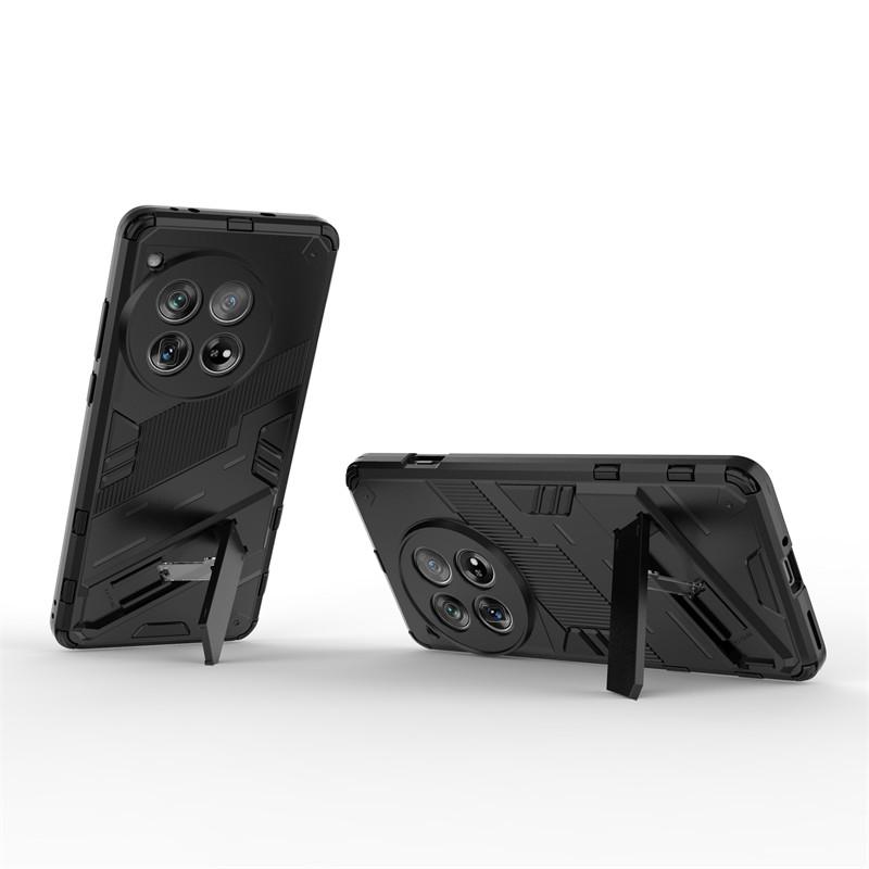 For OnePlus 12 5G Case OnePlus 11 12 5G Cover Luxury Armor PC Stand Holder Shockproof TPU Protective Back Cover OnePlus 12 5G