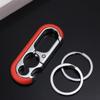 Metal Waist Buckle Double Ring  Keychain Bottle Opener Key Chain Car Key Holder Car Keychain