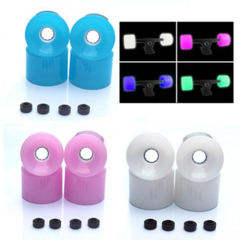 Skateboard Trucks 5 Inch Aluminum Alloy With ABEC-11 Chrome Steel Bearings 95A PU Wheels Colorful Hardware