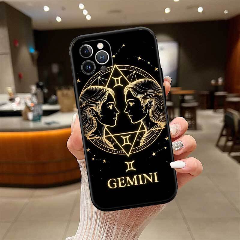 12 Constellation Card Phone Case for Redmi Note 12 12S 12C 13 13C 13R 14 14S 14R 14C 11A 13X A3 A3X A4 A5 Pro Max Plus