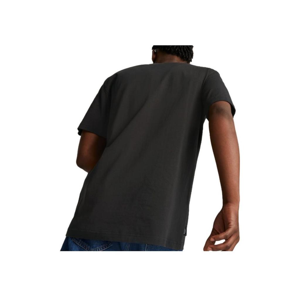 Puma Camiseta Masculina com Gola Redonda, Manga Curta e Logo Bordado Preta 620617-51