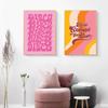Poster Songtexte Wandkunst Poster Groovy Rainbow Bunte Mode Leinwand Malerei Poster und Drucke Wandkunst für Zimmer Home Decor
