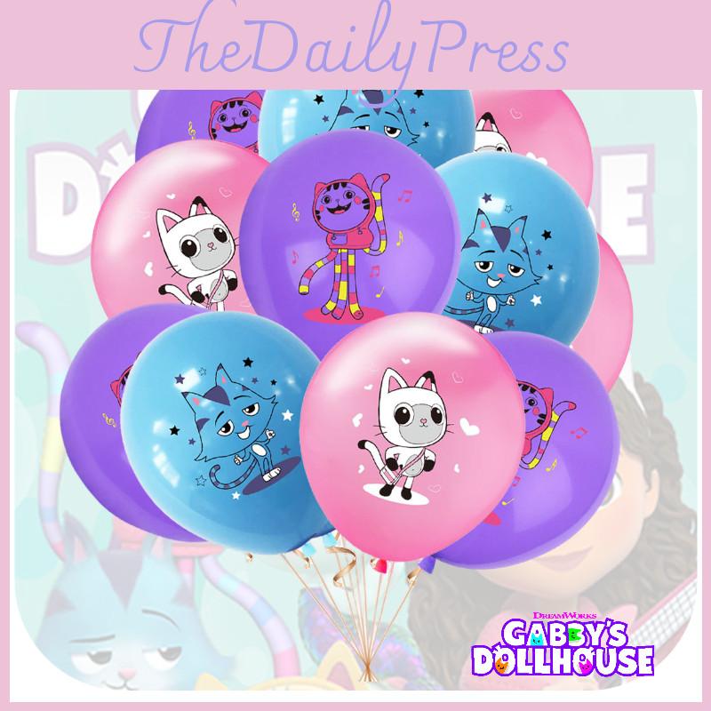 Gabby Dollhouse Themed Party Balloons 12 Inch Latex Balloons Assorted Colors With Logo Printing