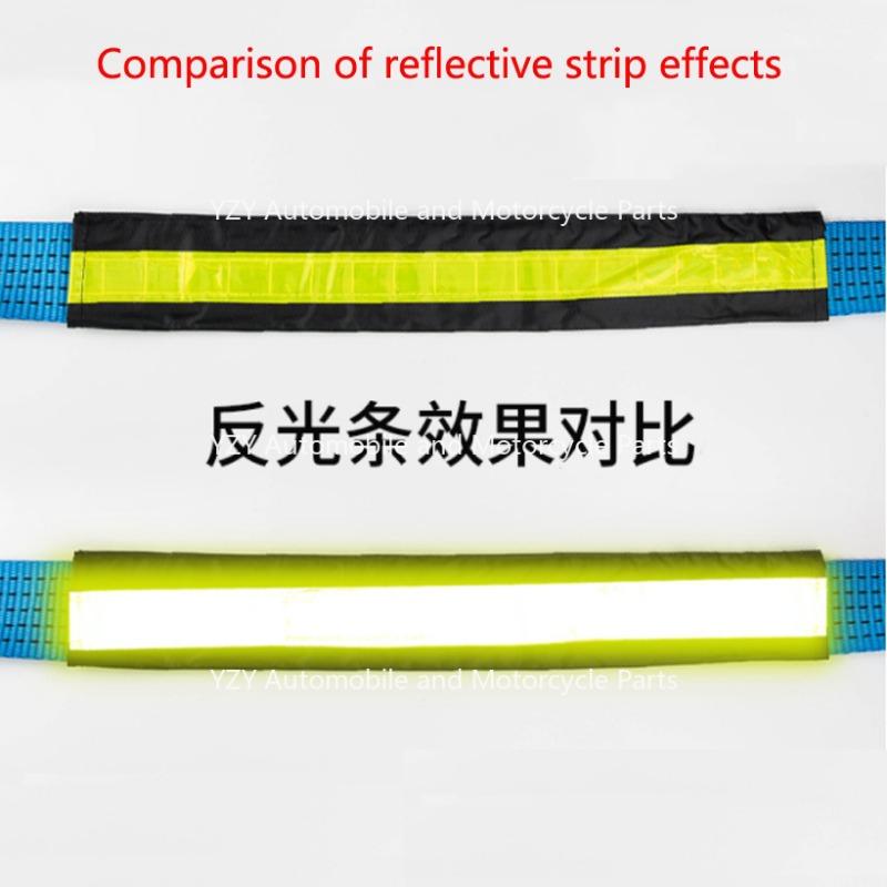 5M 8Tons Car Towing Rope Strape Cable With U Hooks Shackle High Strength Nylon With Reflective Light For Car Truck Trailer SUV