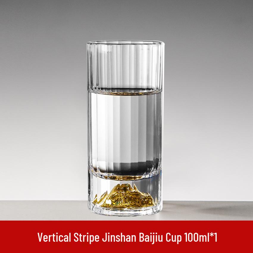 Gold Leaf Crystal Shot Glass - Diamond Surface Liquor Cup & Decanter.