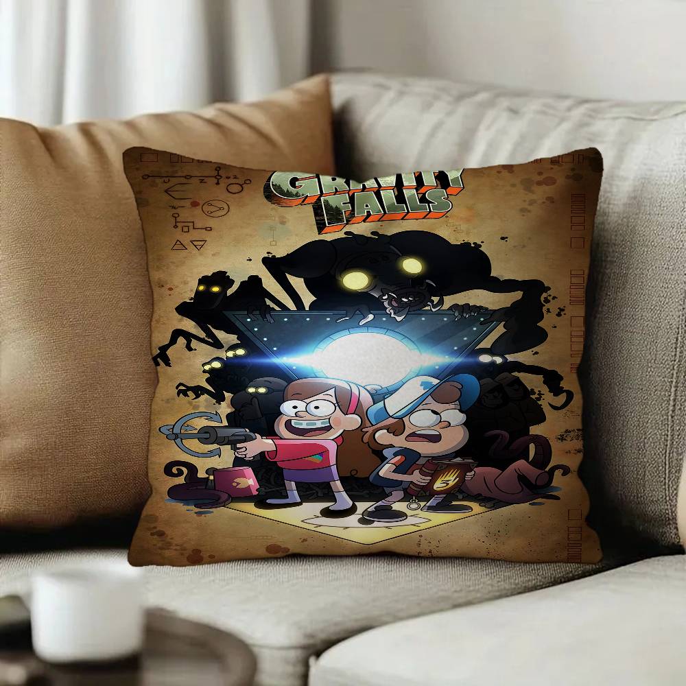 Cartoon Retro GGravity Falls Cushion Cover Pillowcase Upholstery Sofa Throw Pillow Home Decor Pillowcas