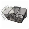 Mesh Bike Basket with Handle Open Top Metal Mounting Hardware Tapered for