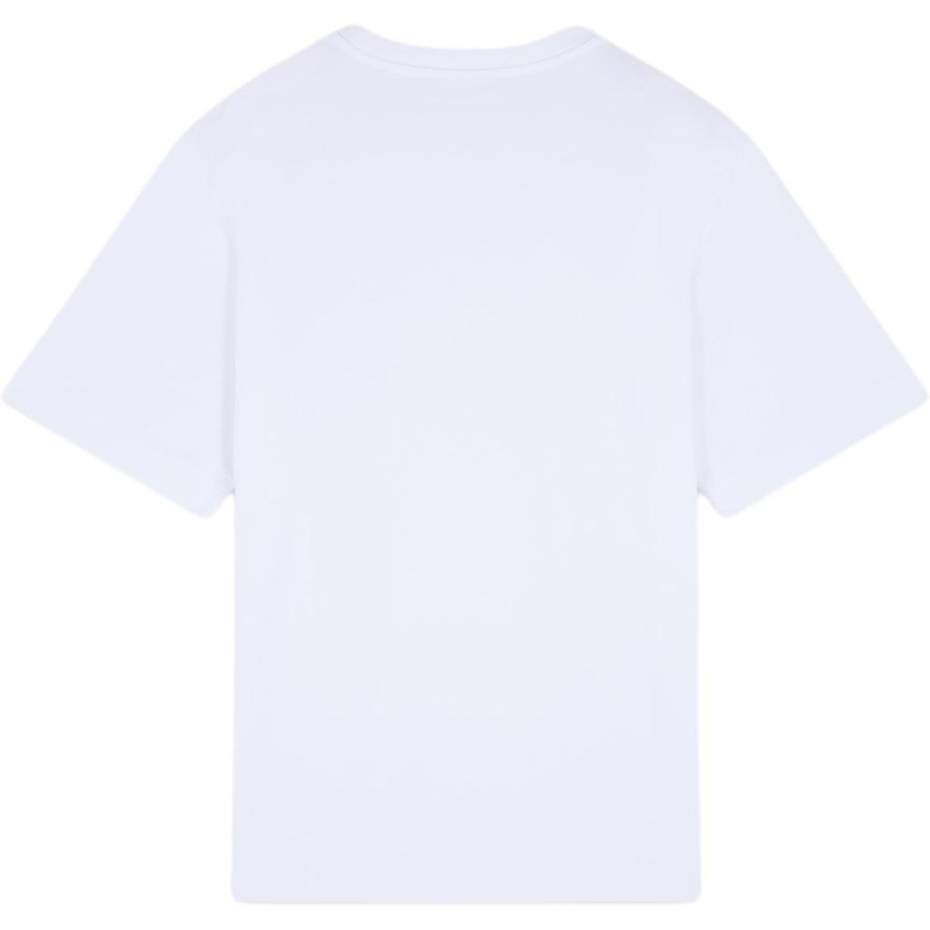 Maison Kitsune Loose Ribbed Fox Colorful Print Short Sleeve T-Shirt Men Tops White NM00113KJ0118-P100