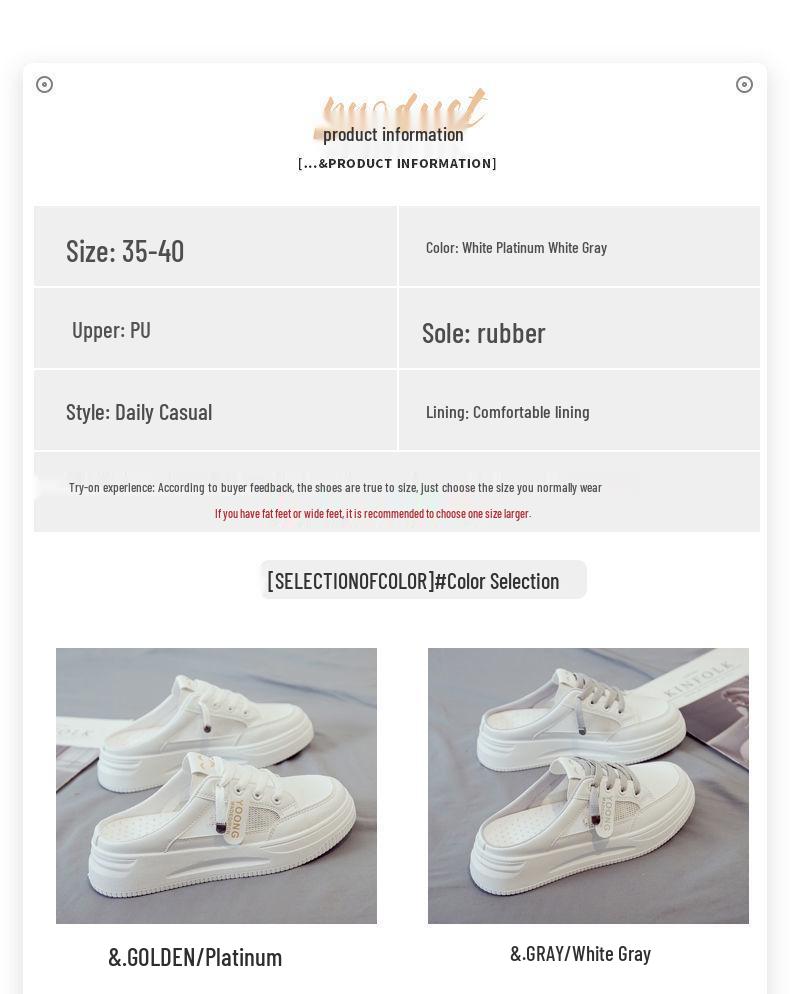2022 Women's Trendy Half-Open Toe White Slippers - Casual Summer Cool Closed-Toe Fashion Footwear